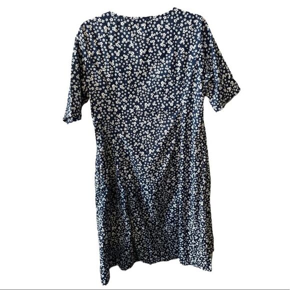 MISSLOOK Misslook navy blue white floral midi dress - Large / L - Picture 7 of 9